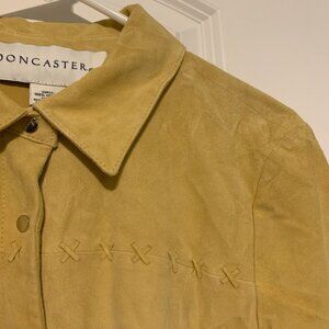 Doncaster leather long sleeve shirt size 8